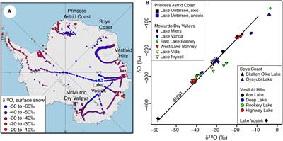 Modeling δD-δ18O Steady-State of Well-Sealed Perennially Ice-Covered Lakes and Their Recharge Source: Examples From Lake Untersee and Lake Vostok, Antarctica